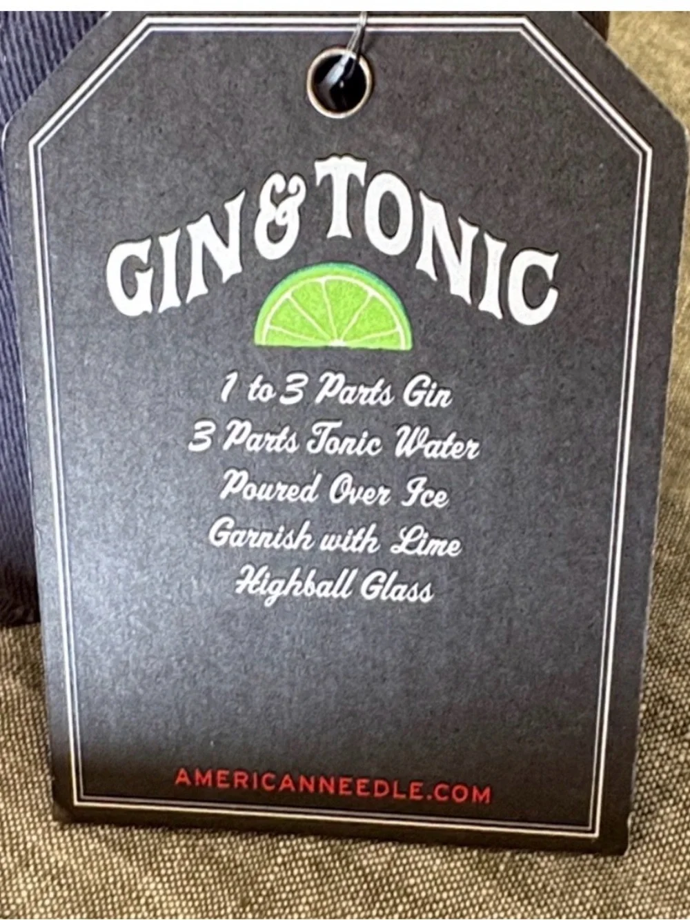 American Needle Gin & Tonic Liquid Sanity Navy Baseball Cap Hat NW